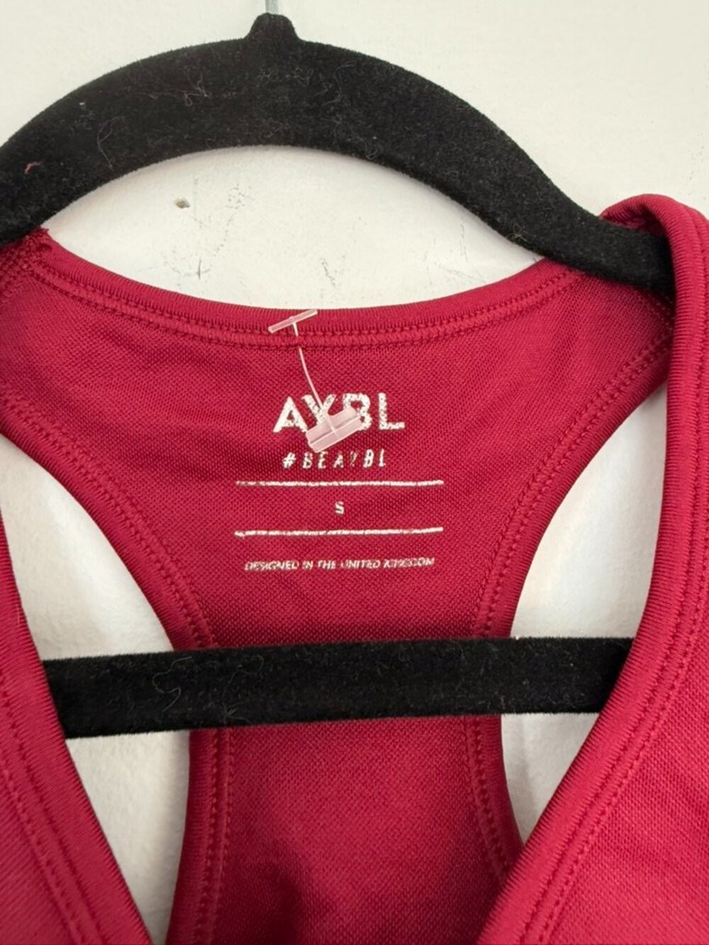 AYBL Seamless Sports Bra Red Racerback Activewear Gym Top Size S - Picture 4 of 5